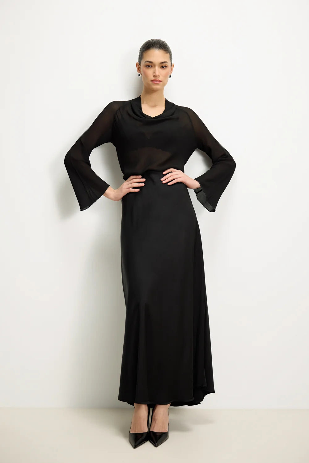 Nuit Satin Skirt
