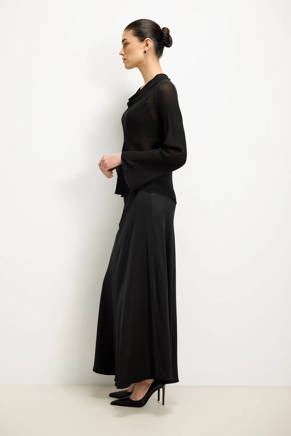 Nuit Satin Skirt
